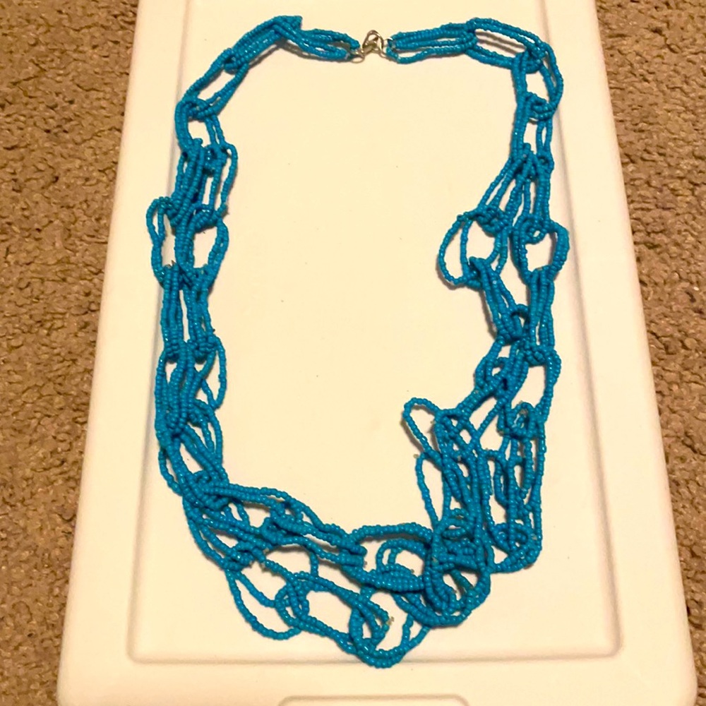 Blue Indian Bead Necklace